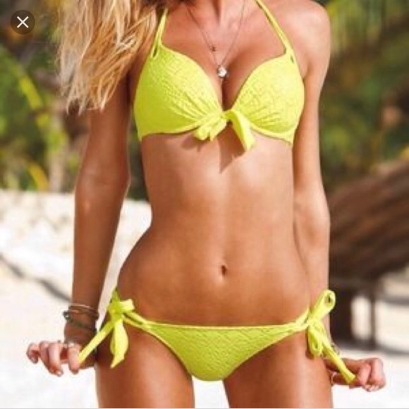 victoria secret yellow bikini
